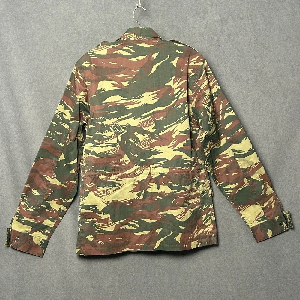 Vtg 70s French F1 Lizard Camo Military Uniform Set Jacket & Pants Deadstock M
